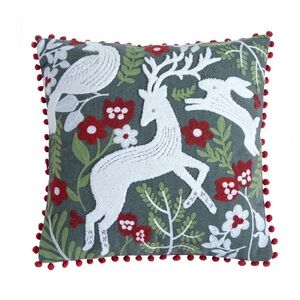 Decorative Woodland Design Throw Pillow